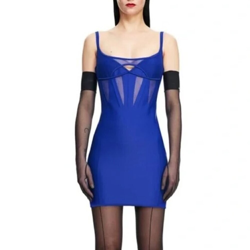 Mugler Blue Mini Dress